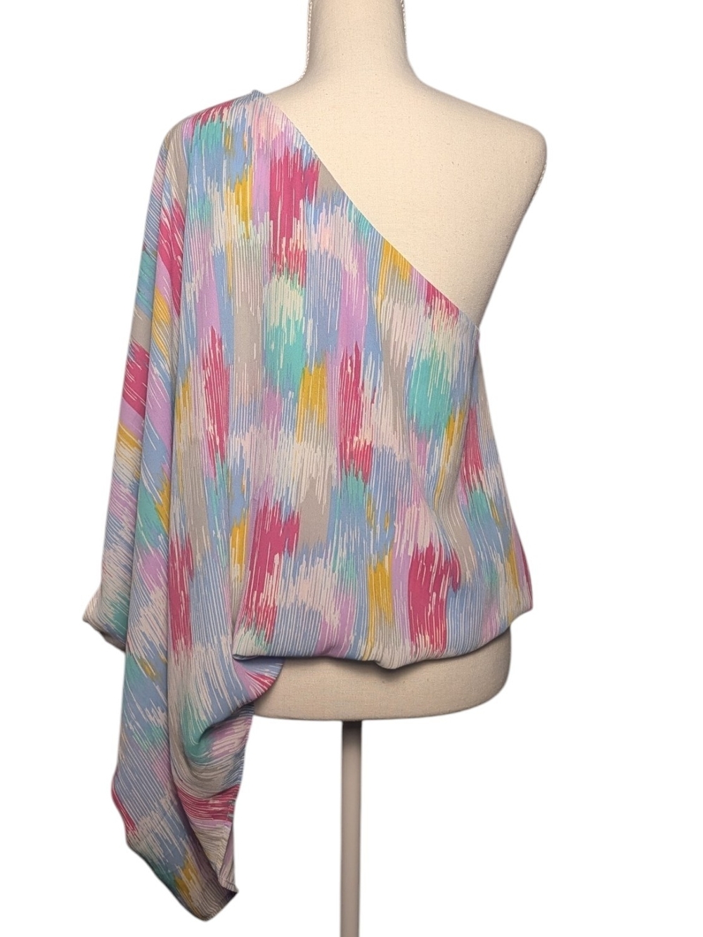 Caramela Pastel Brushstroke Multi-Color Blouse - Picture 4 of 6
